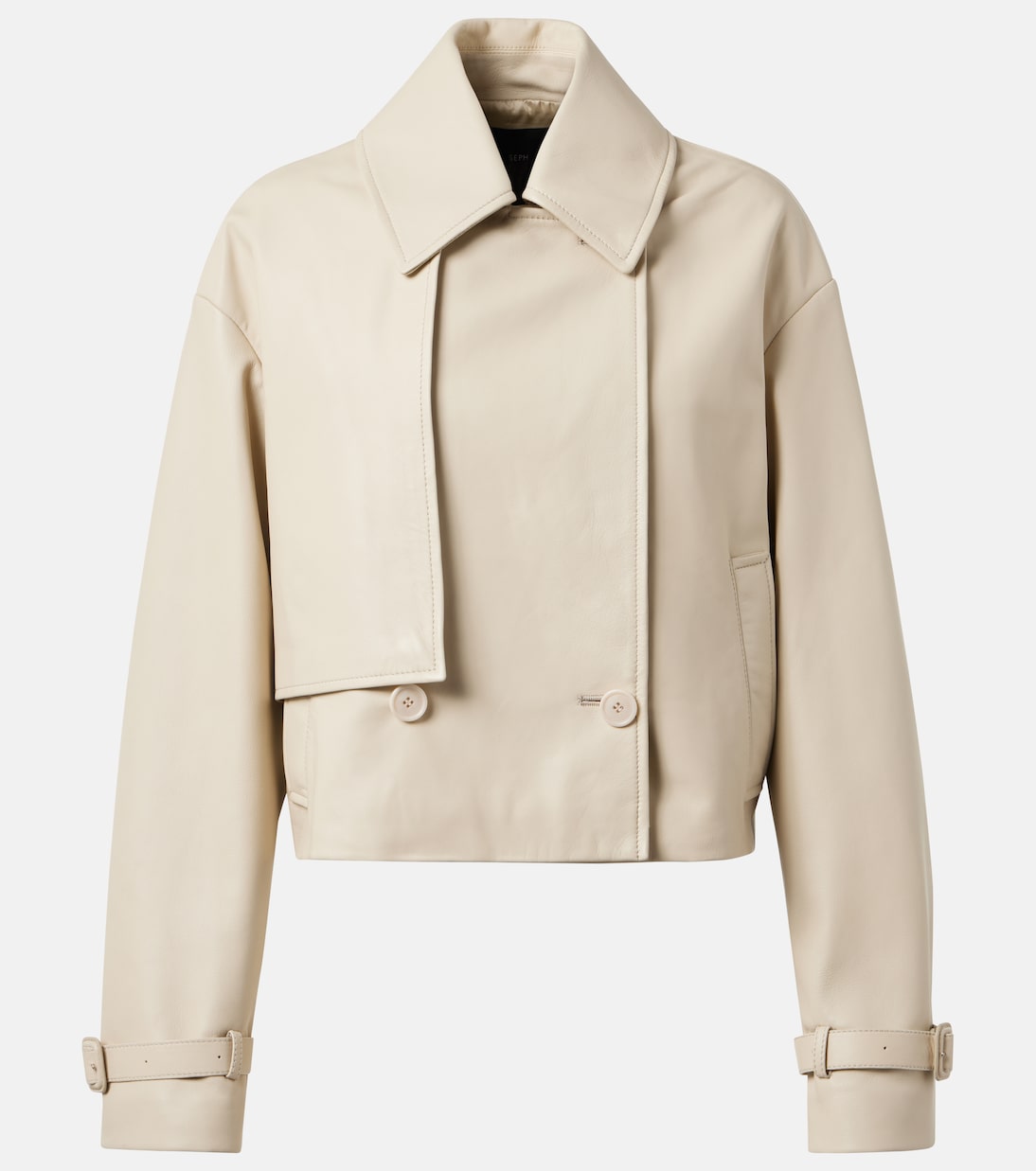 Cropped leather jacket | Joseph