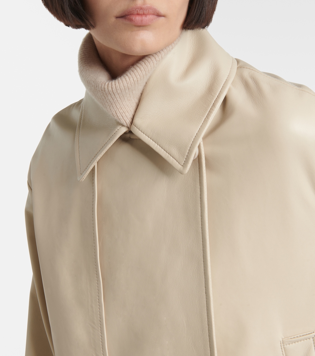 Cropped leather jacket | Joseph