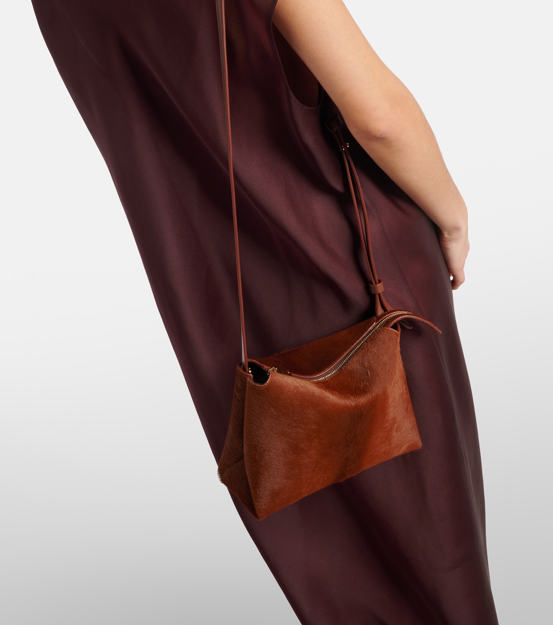 Lina Medium calf hair crossbody bag | Khaite