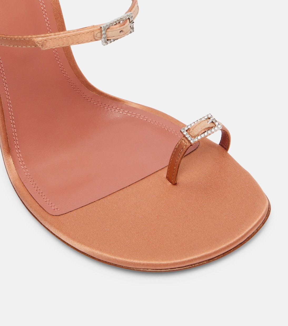 Adut 105 embellished satin sandals | Amina Muaddi