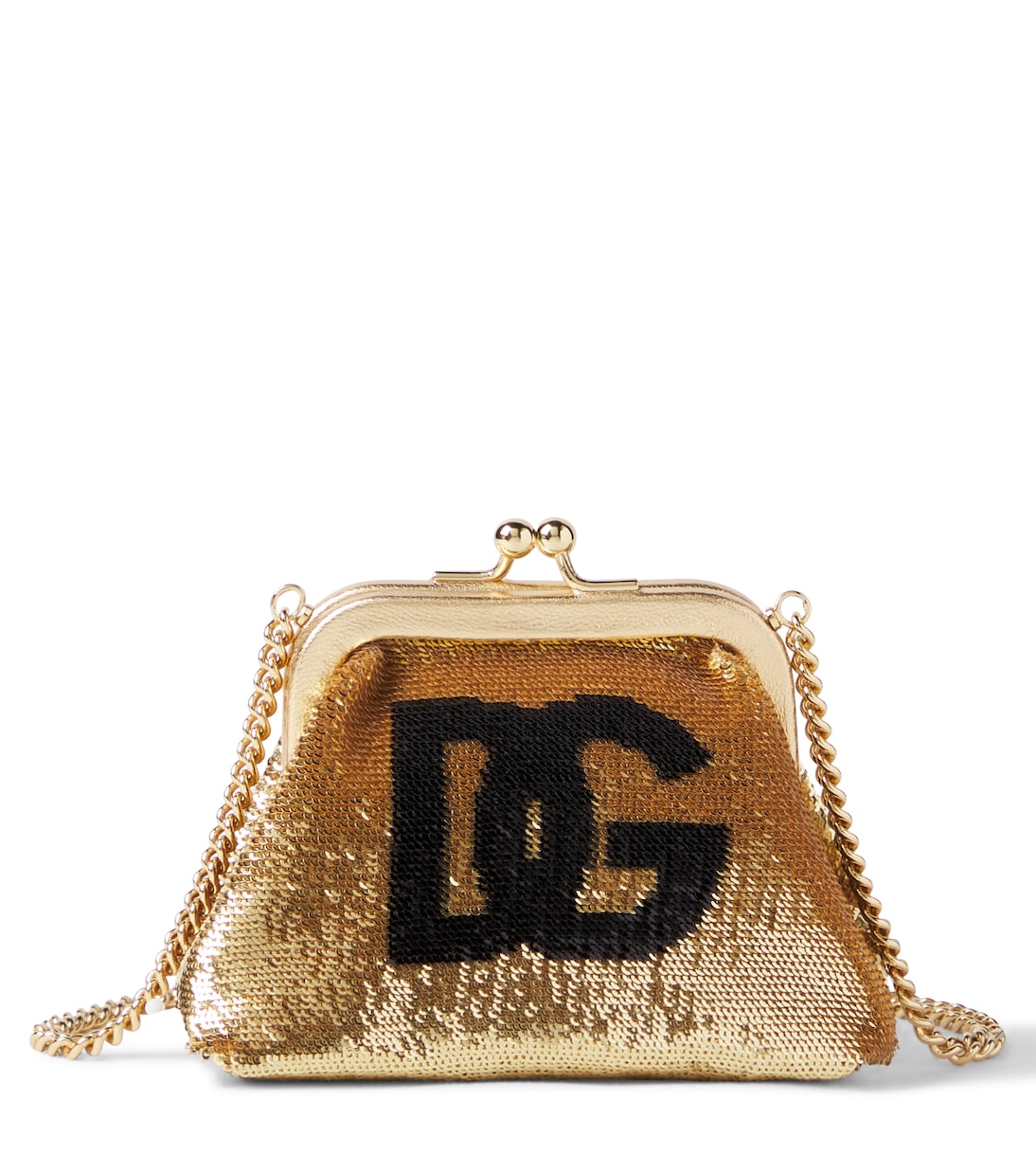 Borsa DG in raso con paillettes | Dolce&Gabbana Kids