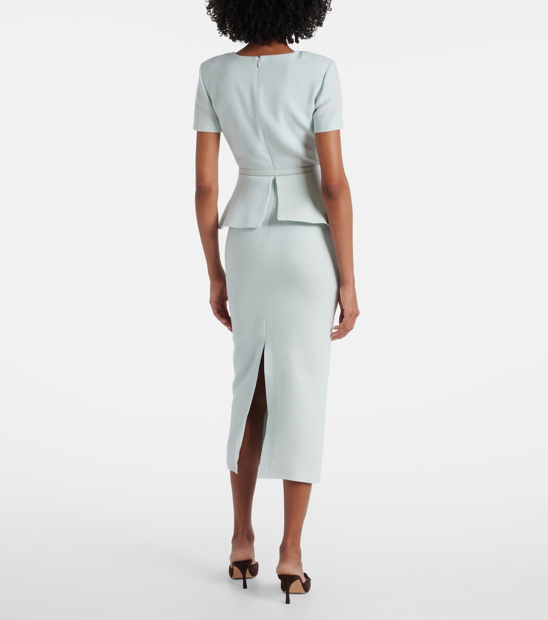 Robe midi en laine et soie | Roland Mouret
