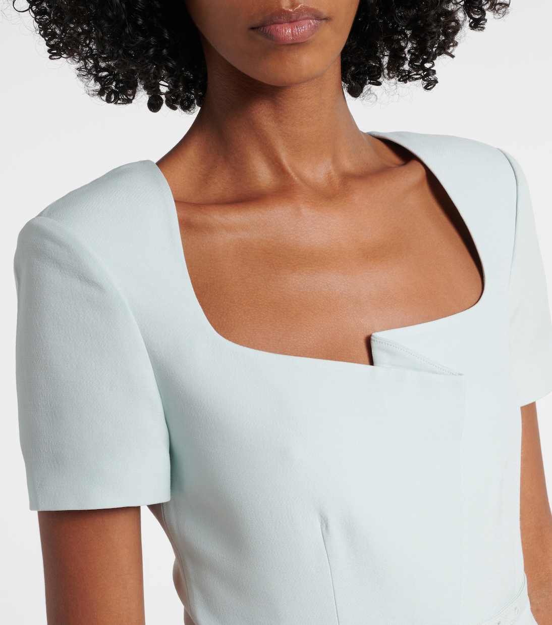 Robe midi en laine et soie | Roland Mouret