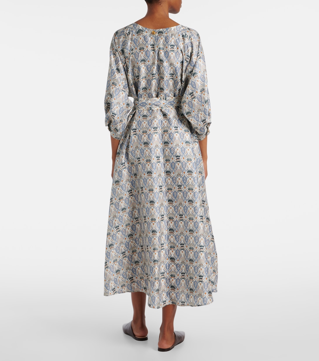 Bedrucktes Midikleid Mila aus Seide | Loro Piana