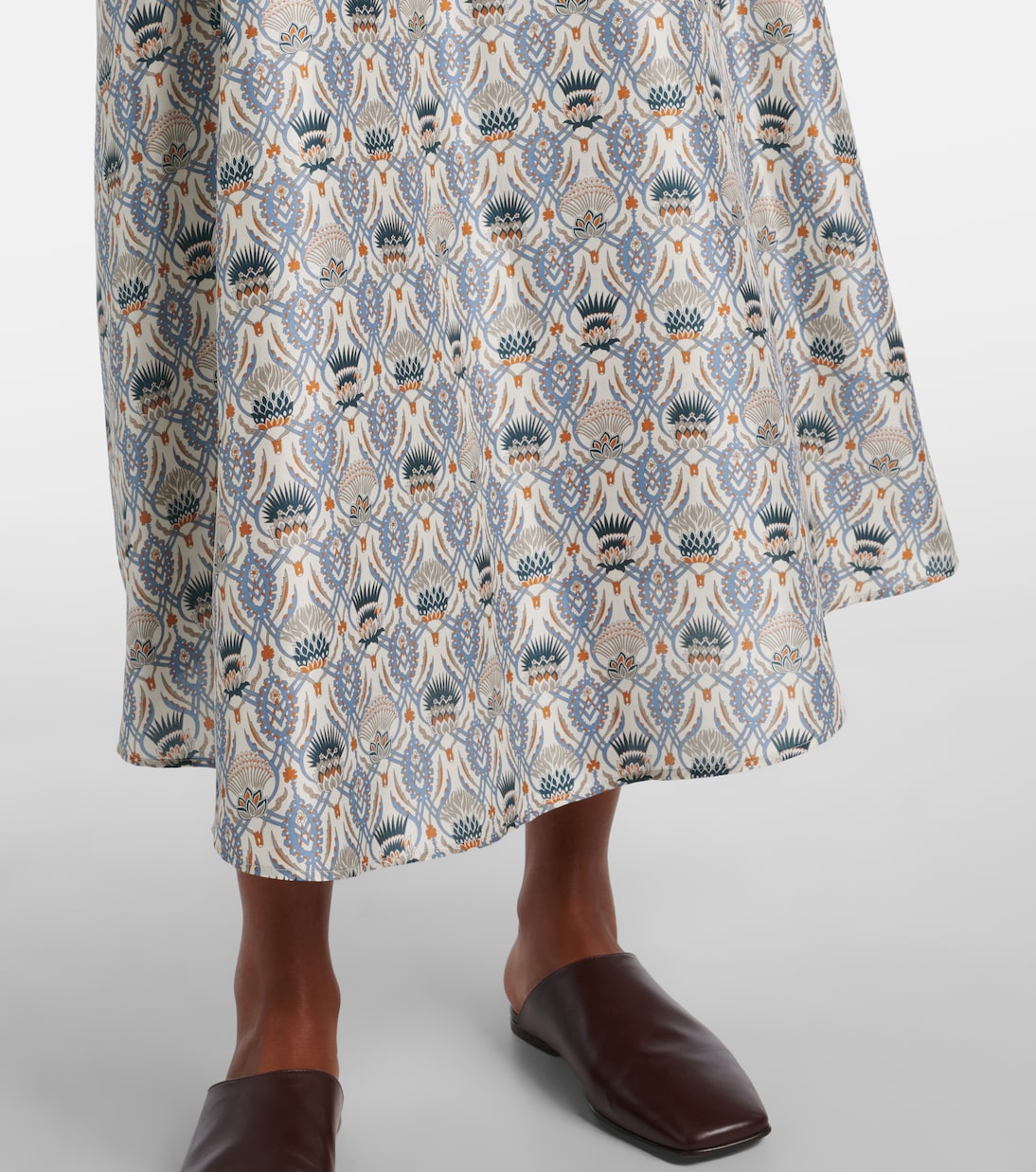 Bedrucktes Midikleid Mila aus Seide | Loro Piana