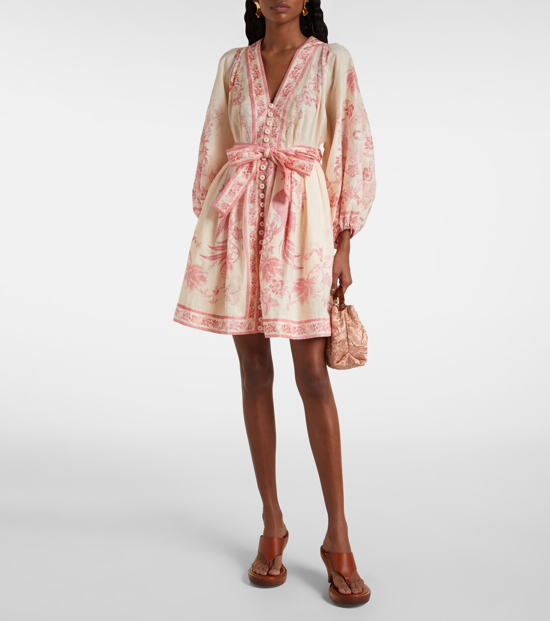 Robe Lucky en lin à fleurs | Zimmermann