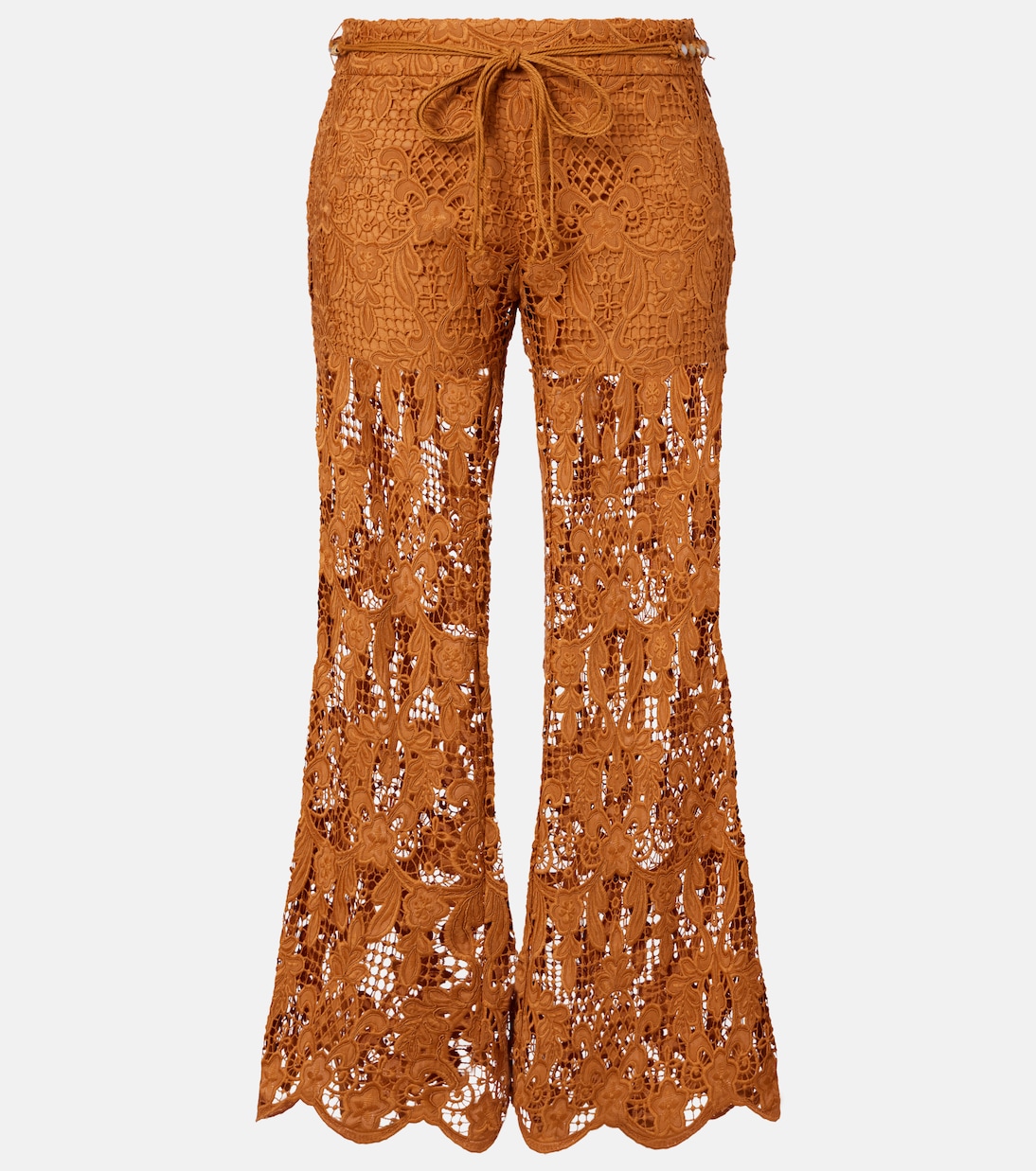Coco scalloped lace flared pants | Zimmermann