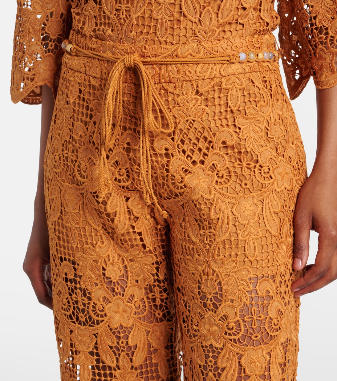 Coco scalloped lace flared pants | Zimmermann