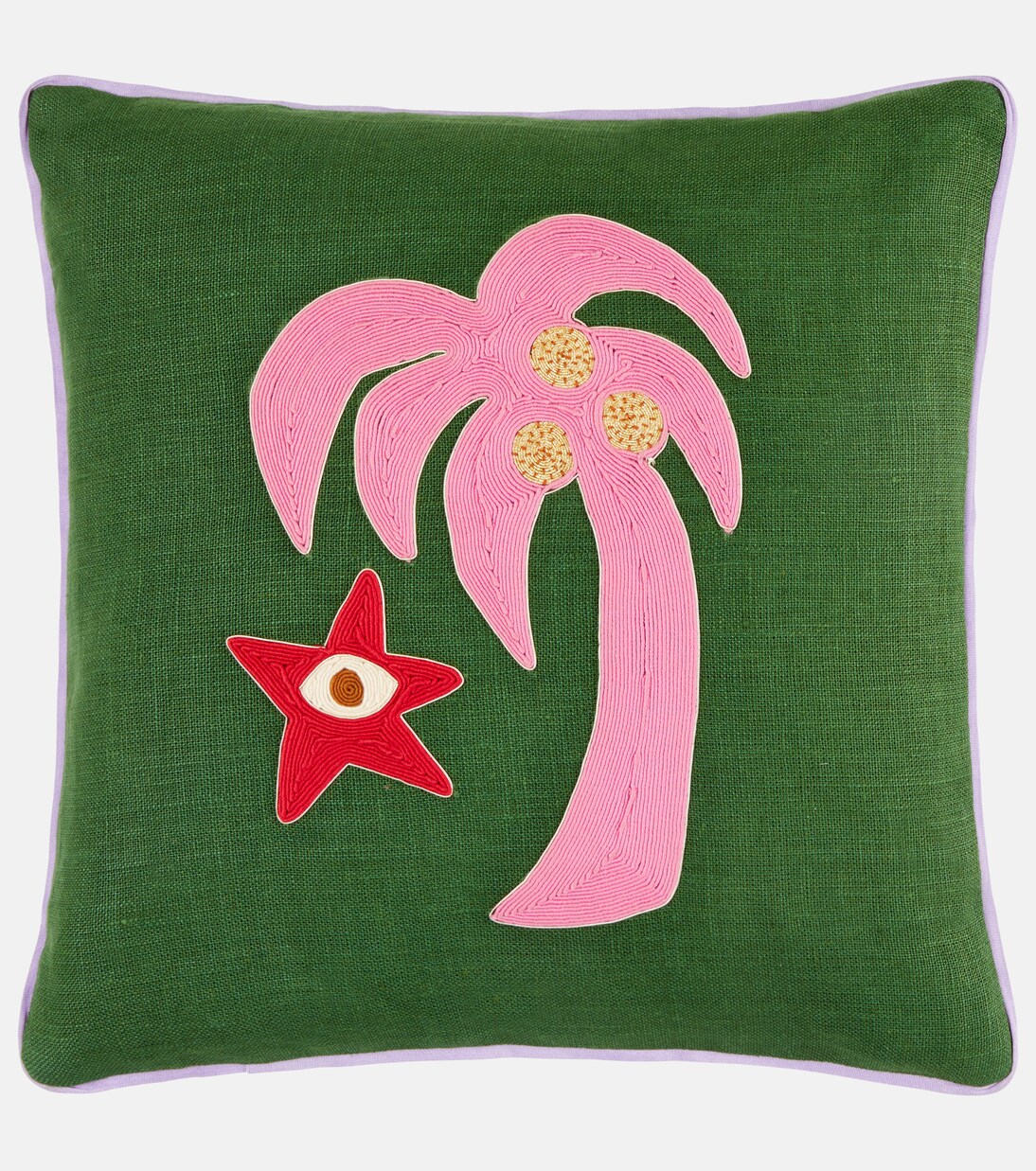 Playa Palm Tree linen cushion | Jonathan Adler