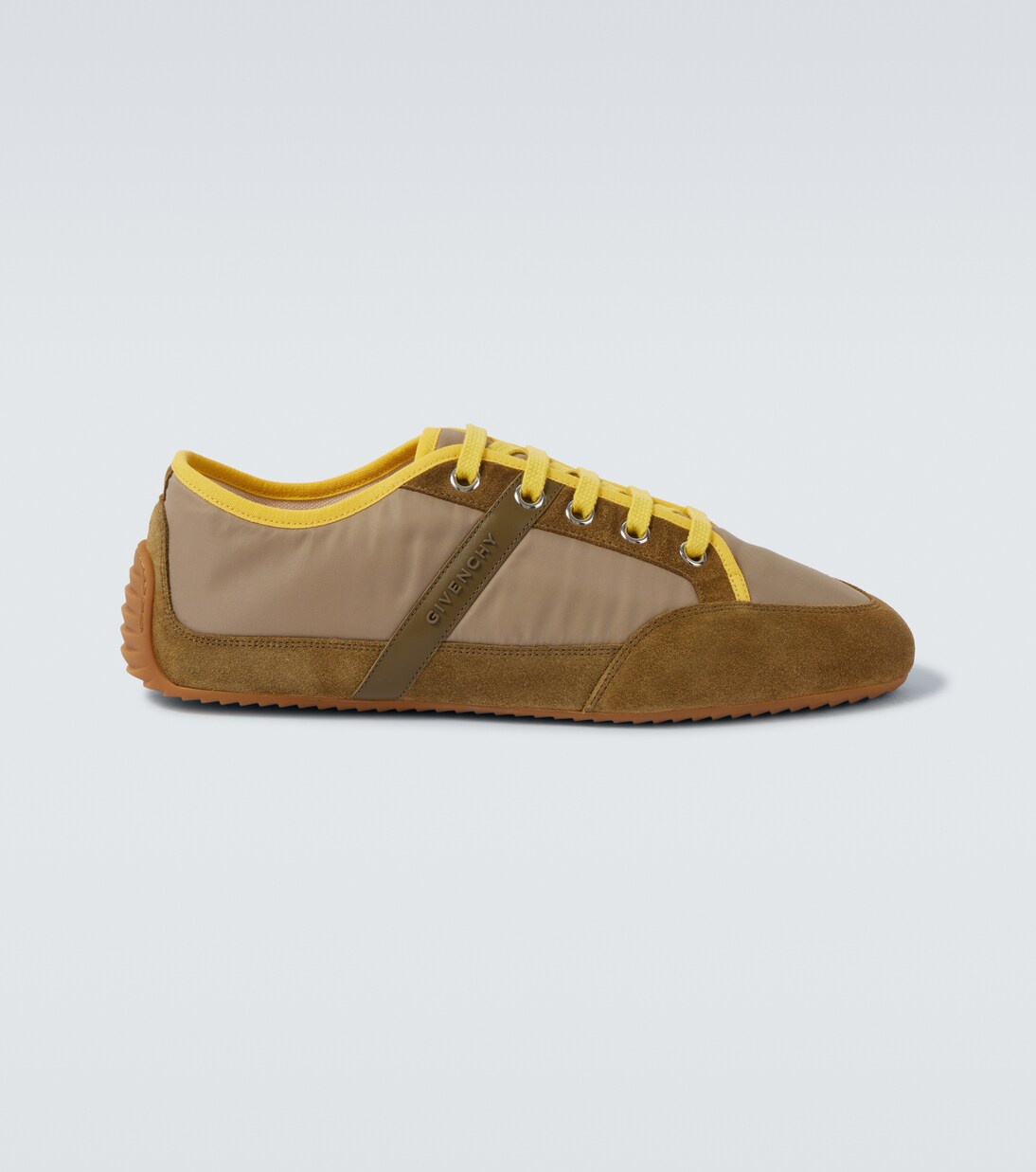 Slim suede-trimmed sneakers | Givenchy