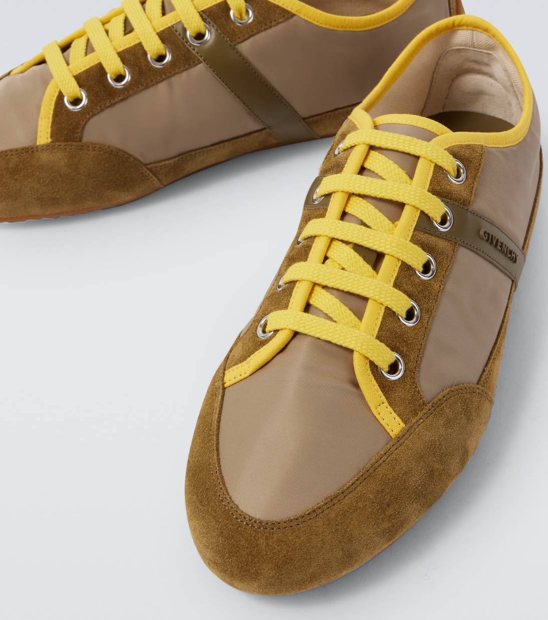 Slim suede-trimmed sneakers | Givenchy