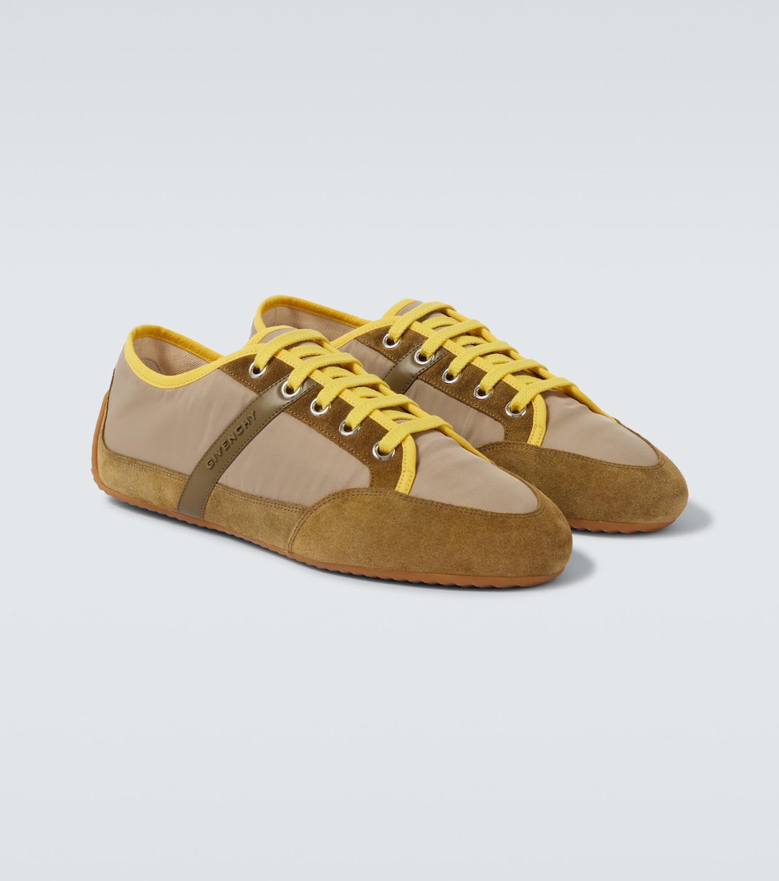 Slim suede-trimmed sneakers | Givenchy