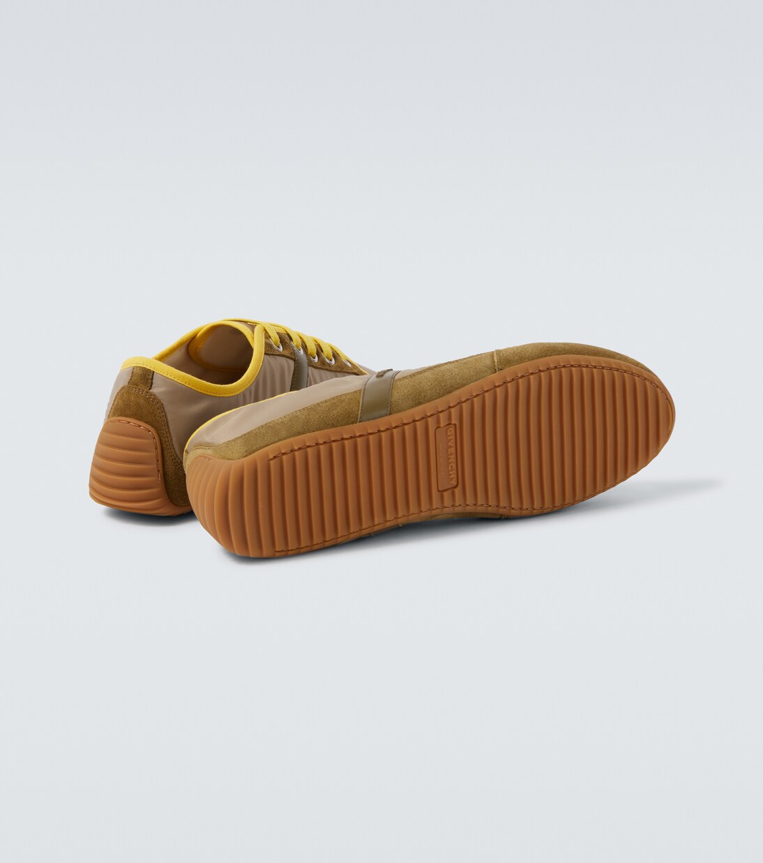 Slim suede-trimmed sneakers | Givenchy