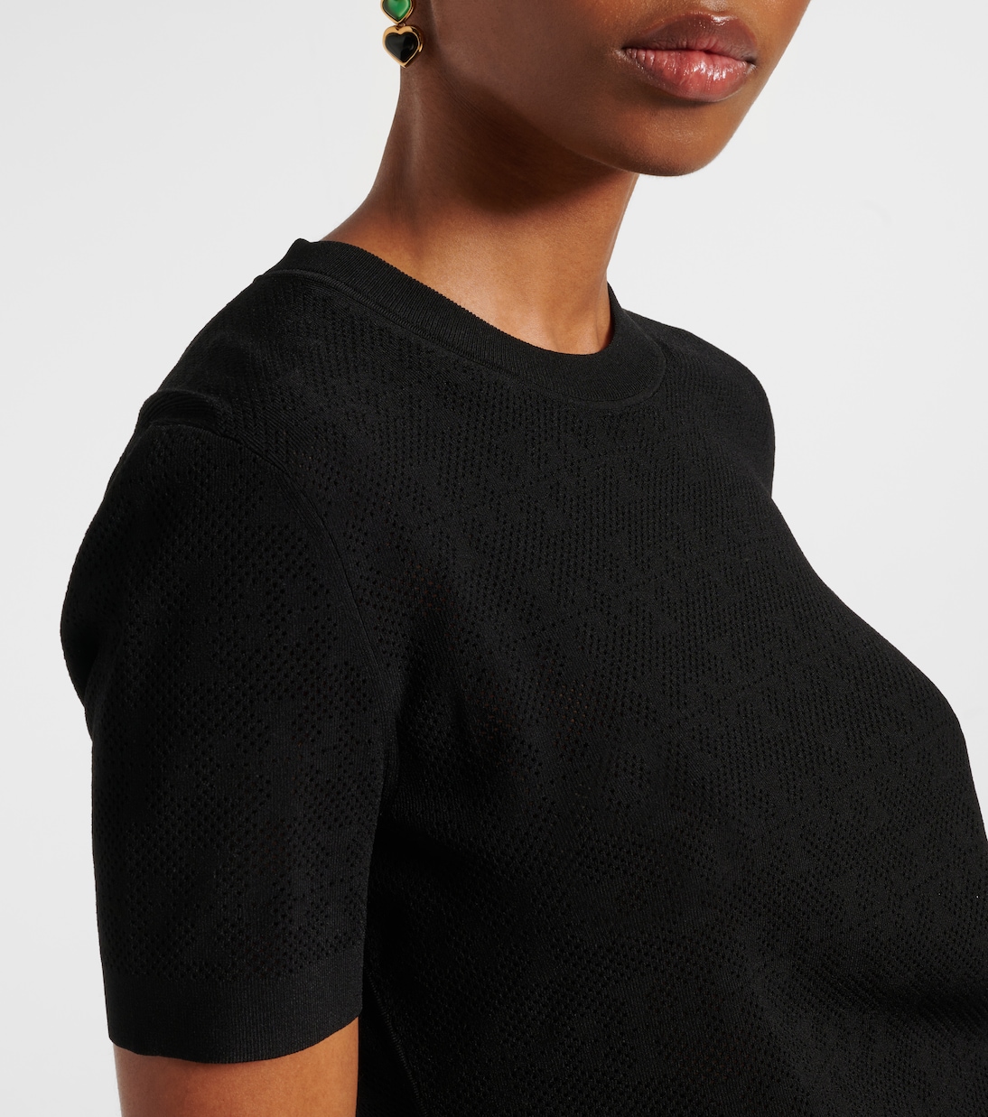 T-Shirt T Monogram aus Jacquard | Tory Burch