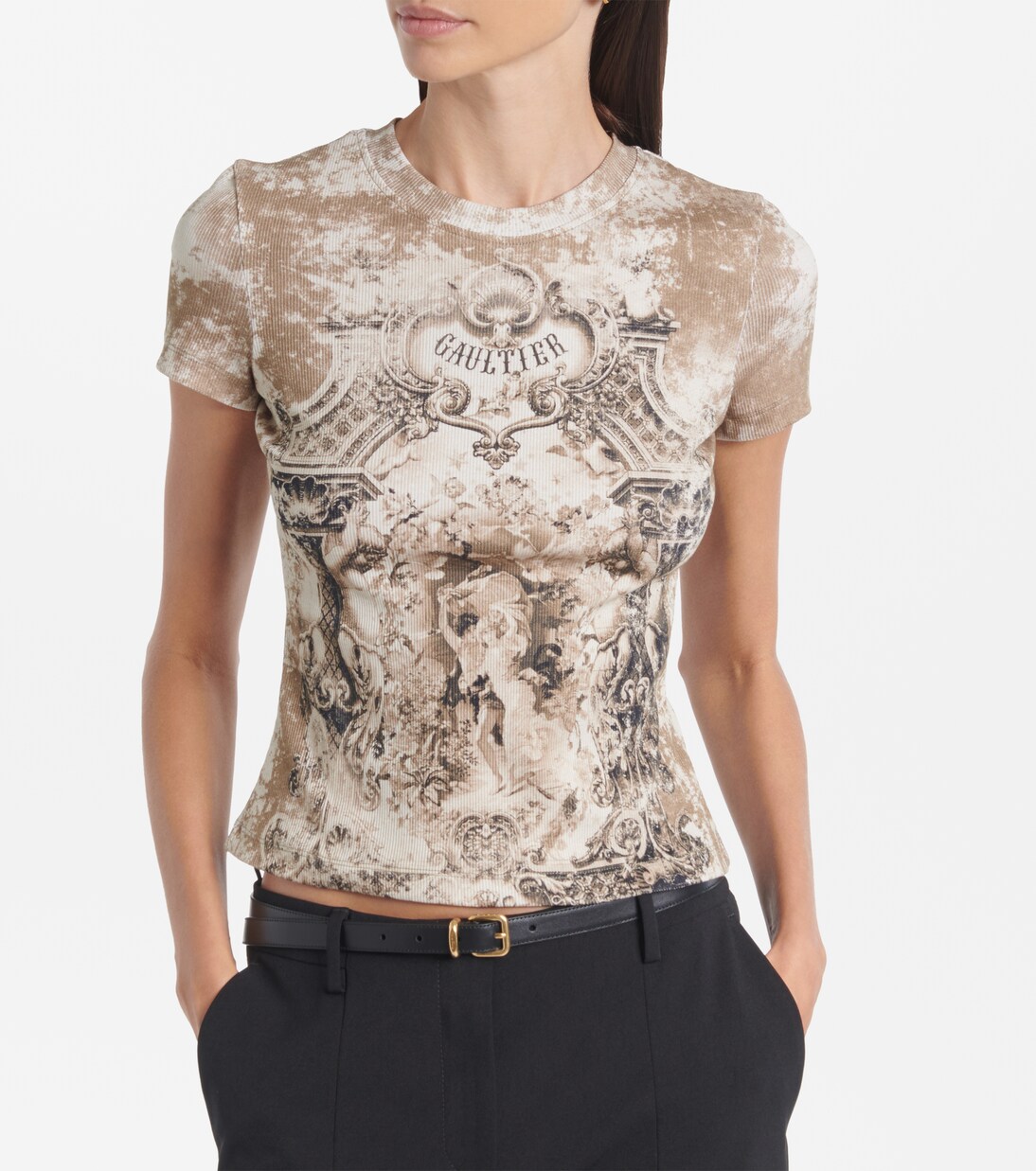 Médaillon cotton-blend jersey T-shirt | Jean Paul Gaultier