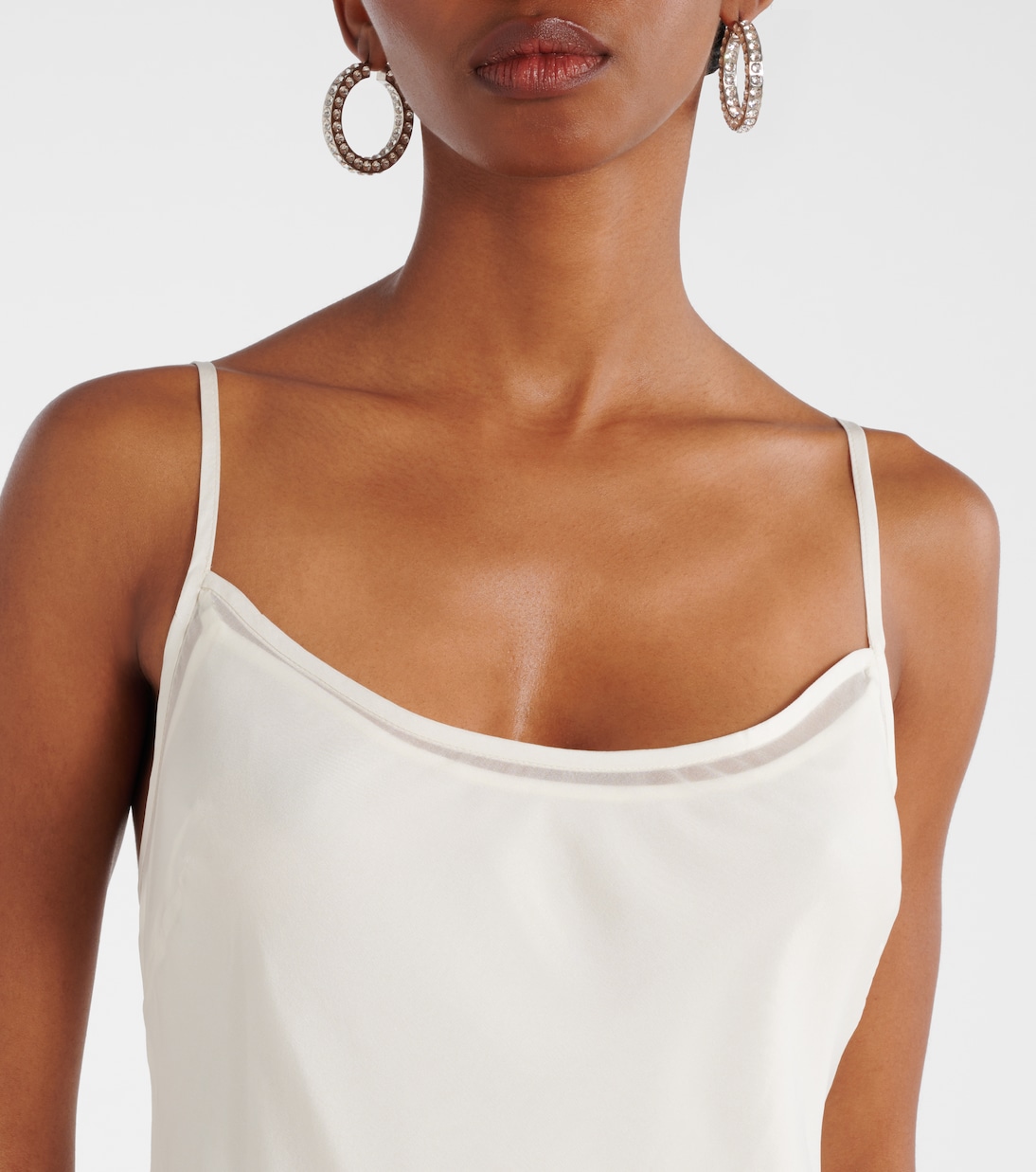 Bridal Sage Flounce ruffled silk cocktail dress | SIR