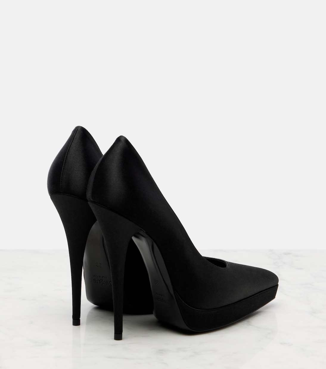 Plateau-Pumps Lisa 110 aus Satin | Saint Laurent