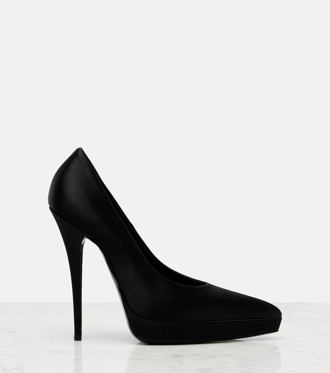 Plateau-Pumps Lisa 110 aus Satin | Saint Laurent