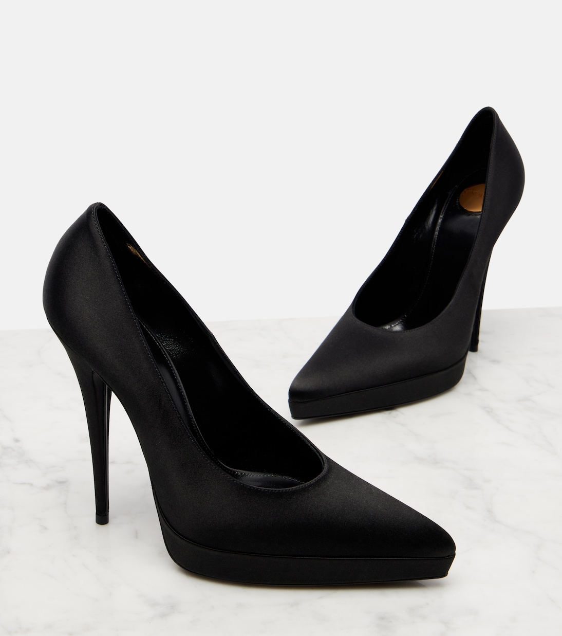 Plateau-Pumps Lisa 110 aus Satin | Saint Laurent