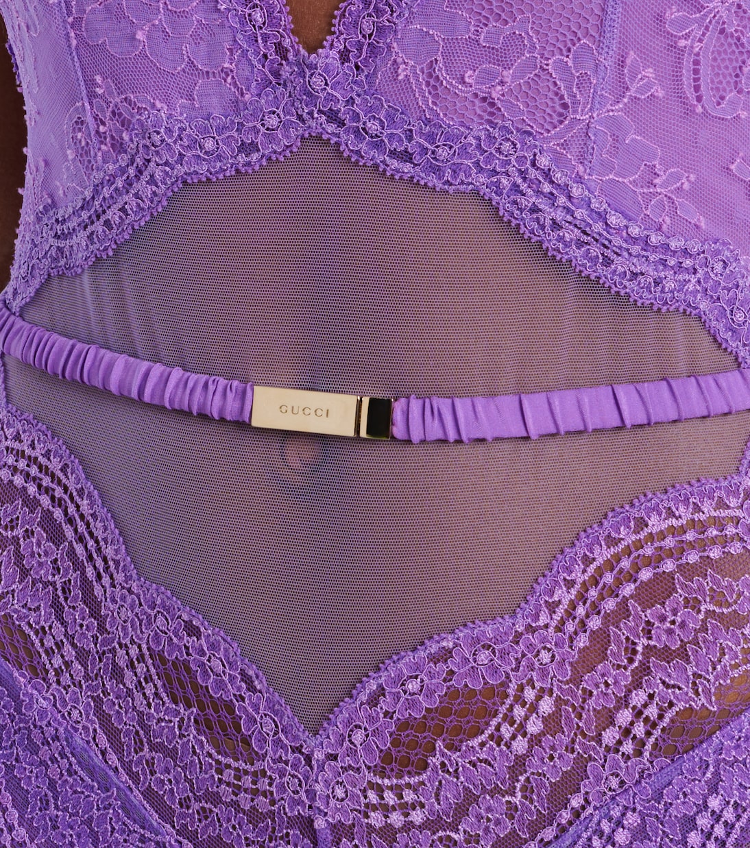 Body in pizzo e tulle | Gucci