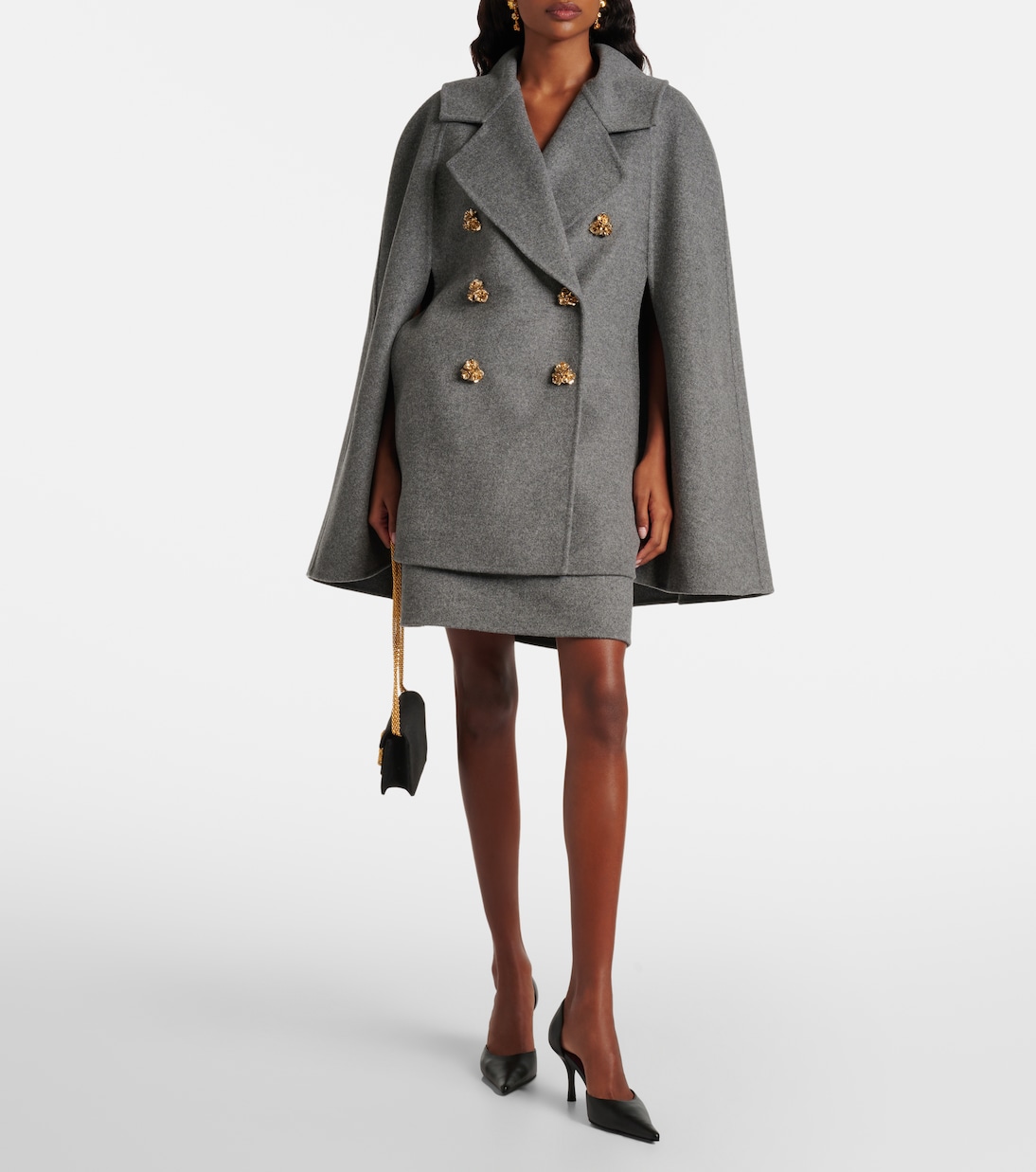 Mélange virgin wool miniskirt | Carolina Herrera