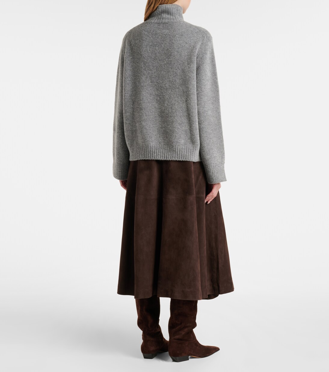 Pull à col roulé en laine et cachemire mélangés | Jardin des Orangers