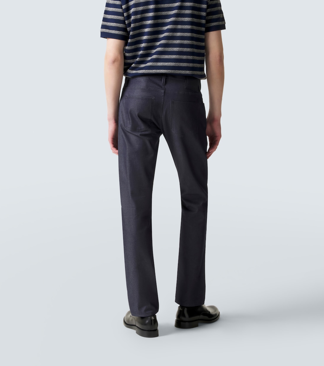 Cotton and silk-blend straight jeans | Giorgio Armani