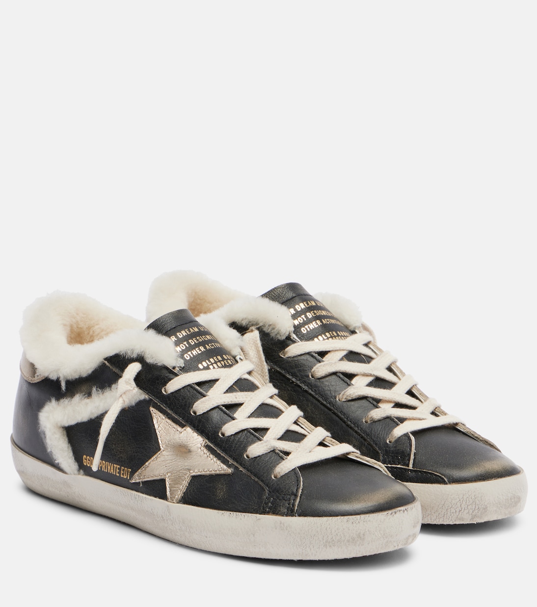 Zapatillas Super-Star de piel con borrego | Golden Goose