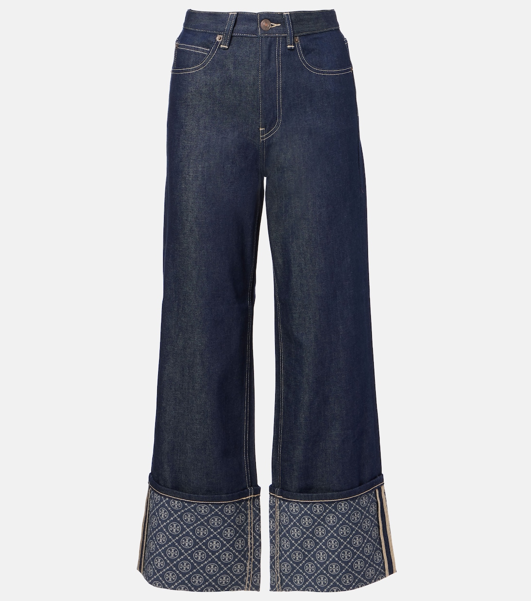 Jeans a gamba larga Monogram | Tory Burch