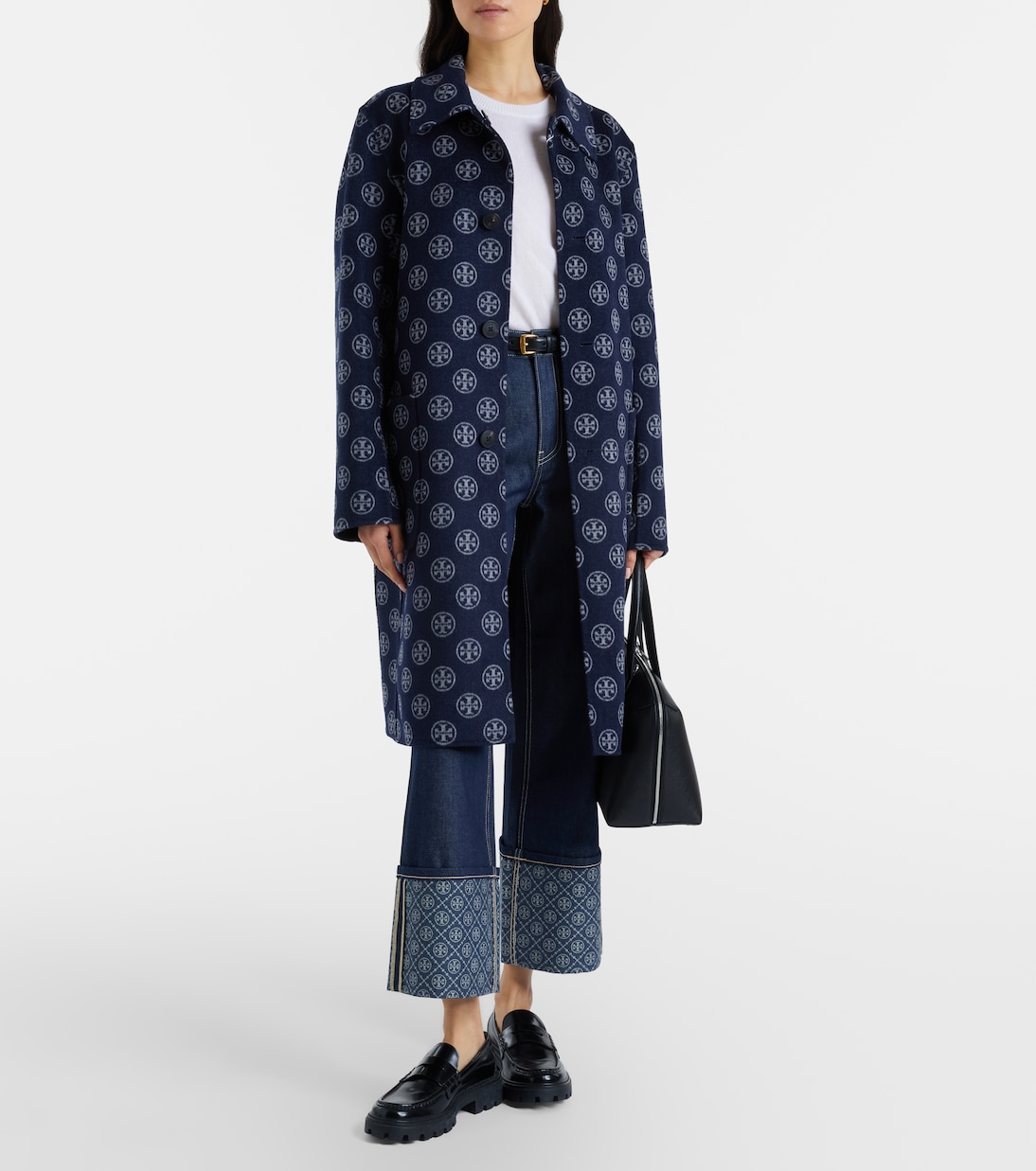 Jeans a gamba larga Monogram | Tory Burch