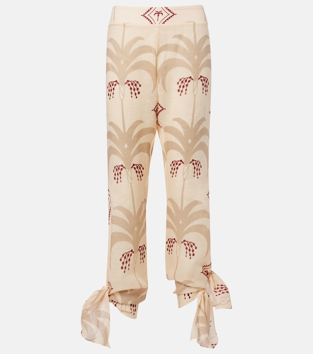 Printed linen flared pants | Johanna Ortiz