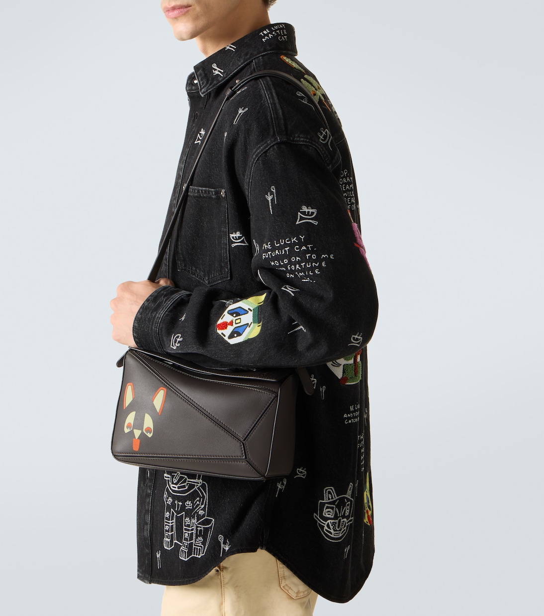 X Louis Wain Tote Bag Puzzle Futurist Cats Small | Loewe