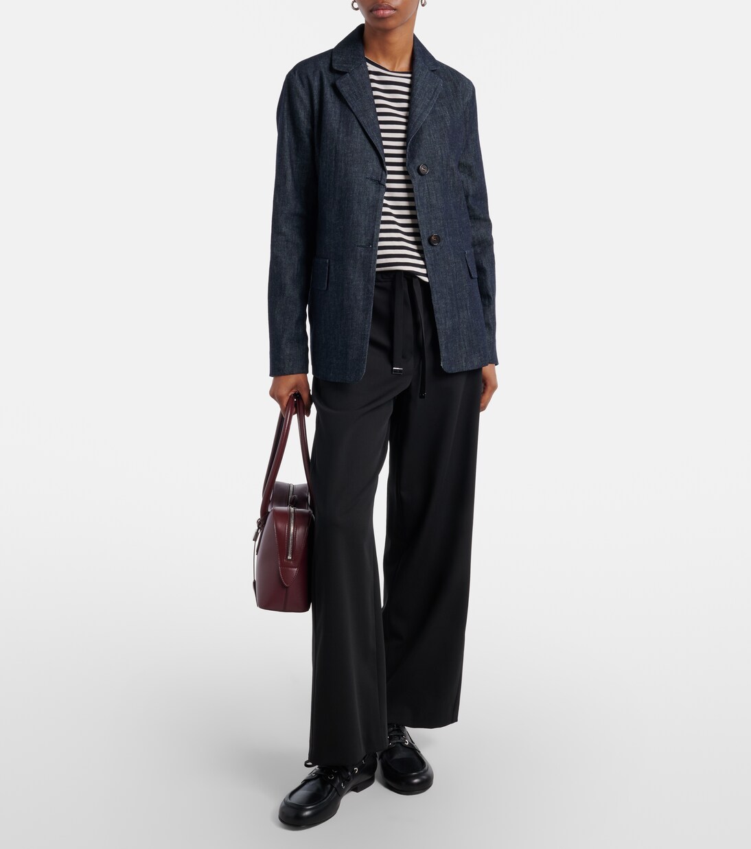 Argenta virgin wool crêpe wide-leg pants | 'S Max Mara