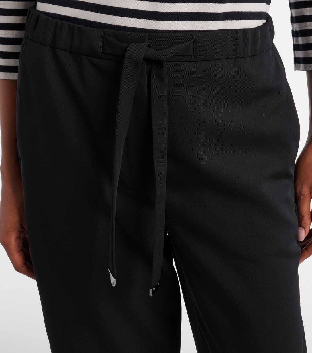 Argenta virgin wool crêpe wide-leg pants | 'S Max Mara