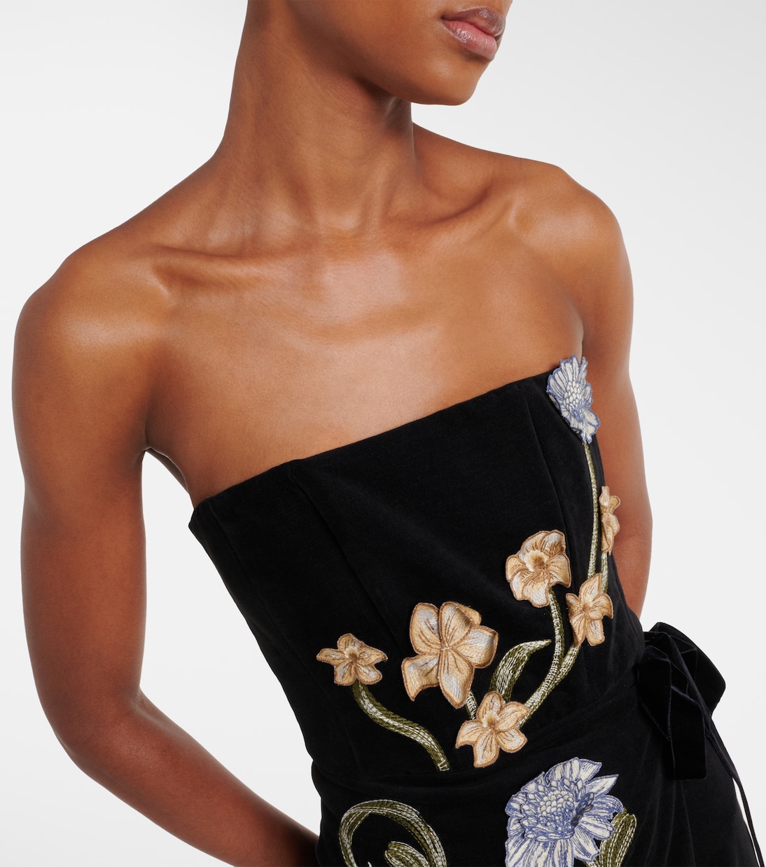 Maxikleid Cinefila Laguna aus Samt | Agua by Agua Bendita