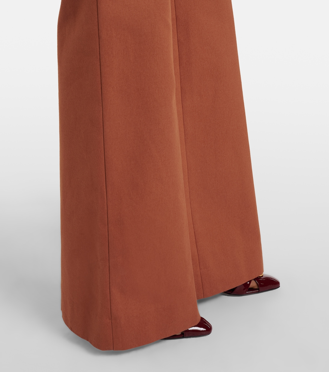 High-Rise-Schlaghose aus Baumwoll-Canvas | Chloé