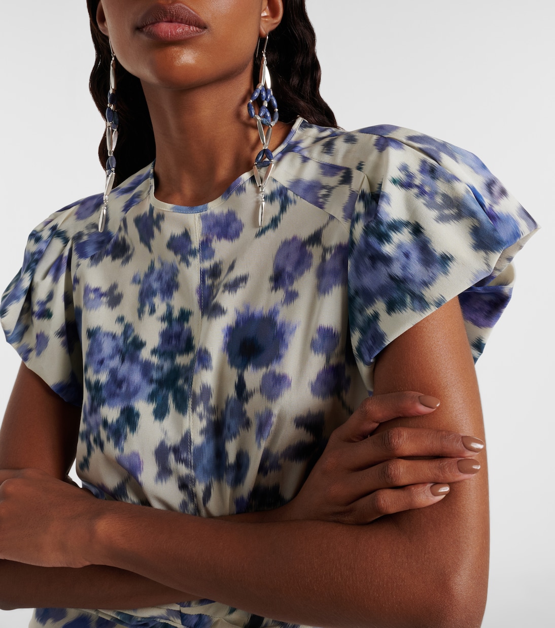 T-shirt Tullya en soie mélangée à fleurs | Isabel Marant