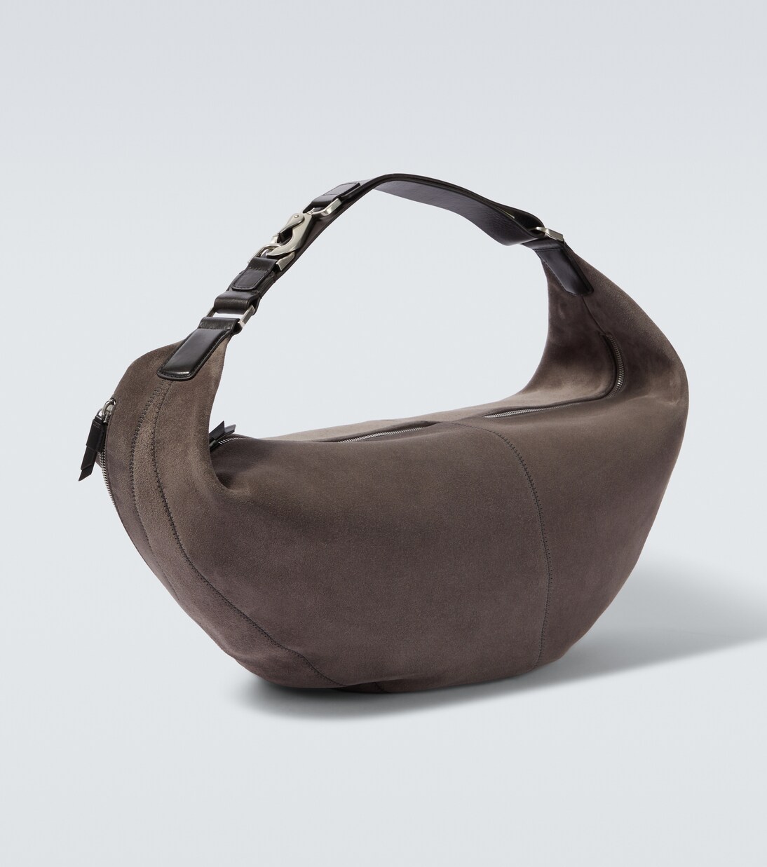 Schultertasche Belted aus Veloursleder | Lemaire