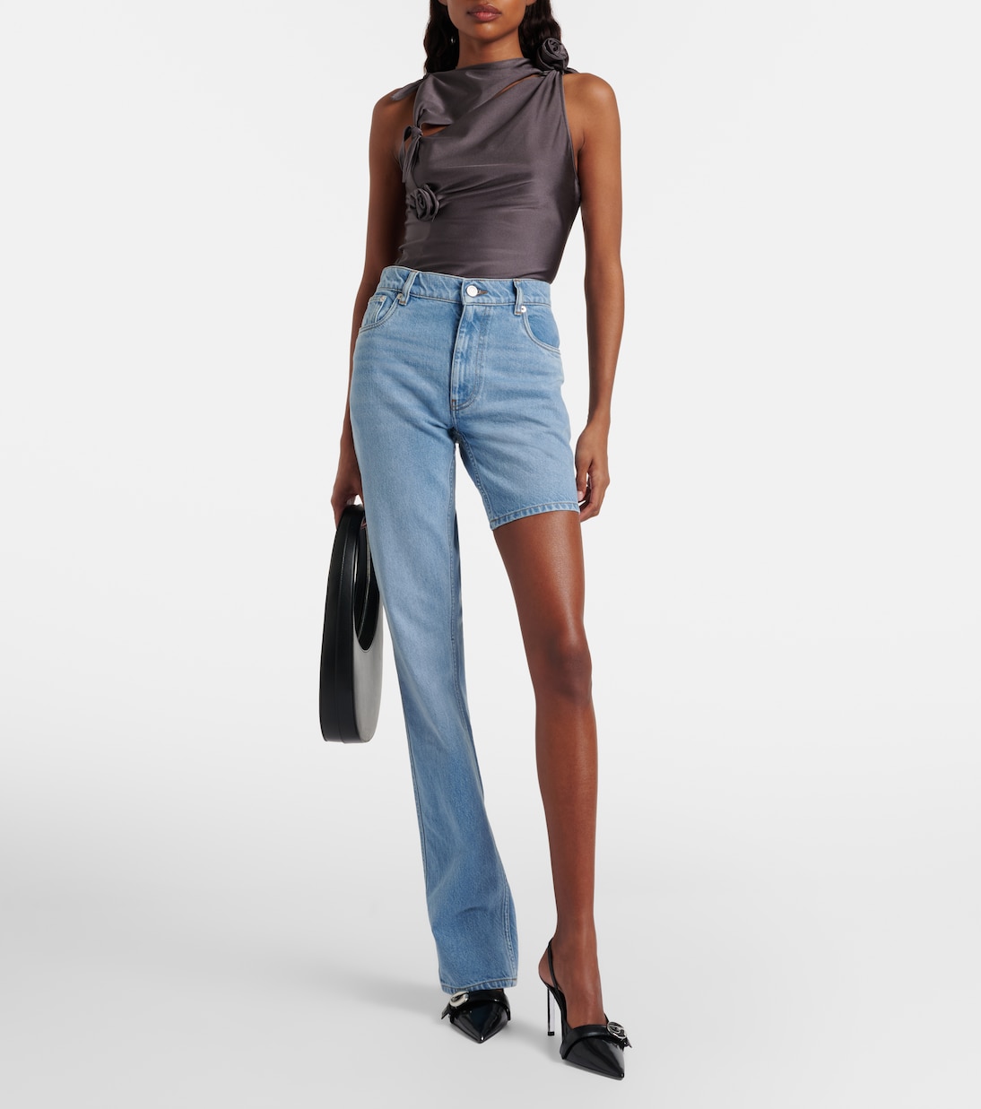 One-Leg Boyfriend bootcut jeans | Coperni