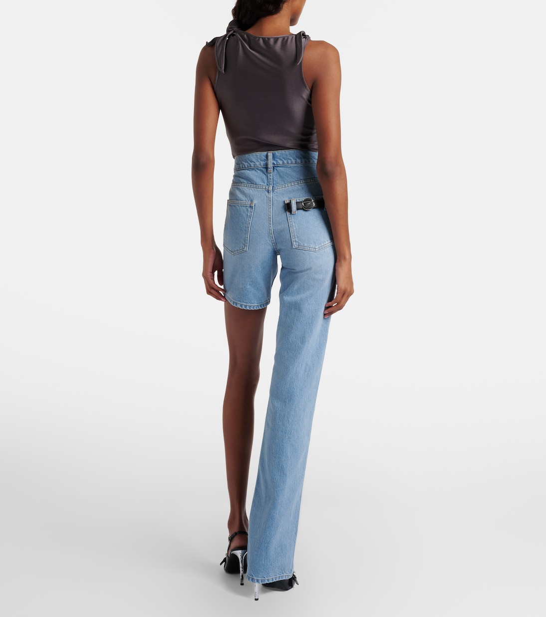 One-Leg Boyfriend bootcut jeans | Coperni