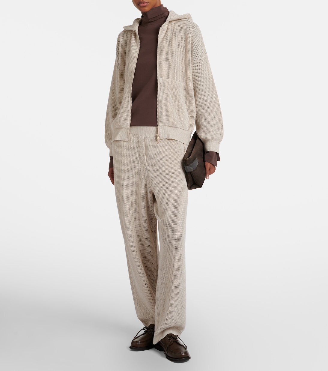 Weite Hose aus einem Baumwollgemisch | Brunello Cucinelli