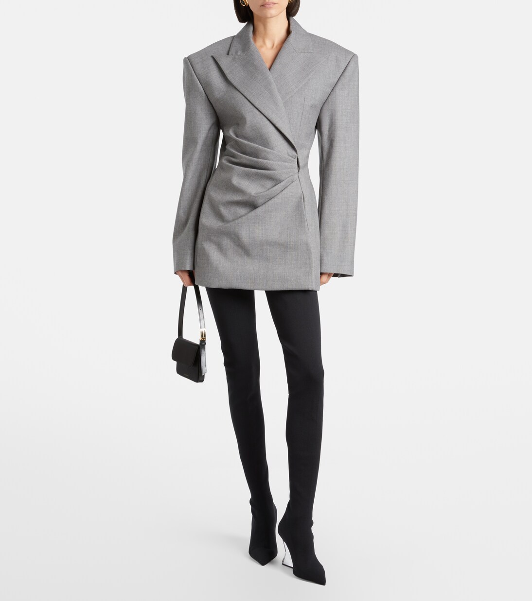 بوت ويدج محبوك لفوق الركبة | Balmain