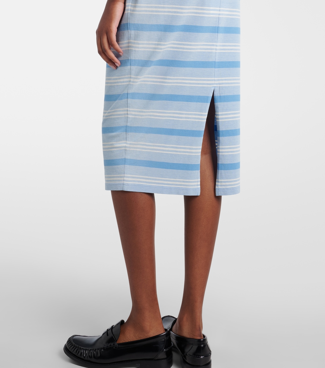 Striped cotton piqué pencil skirt | Prada
