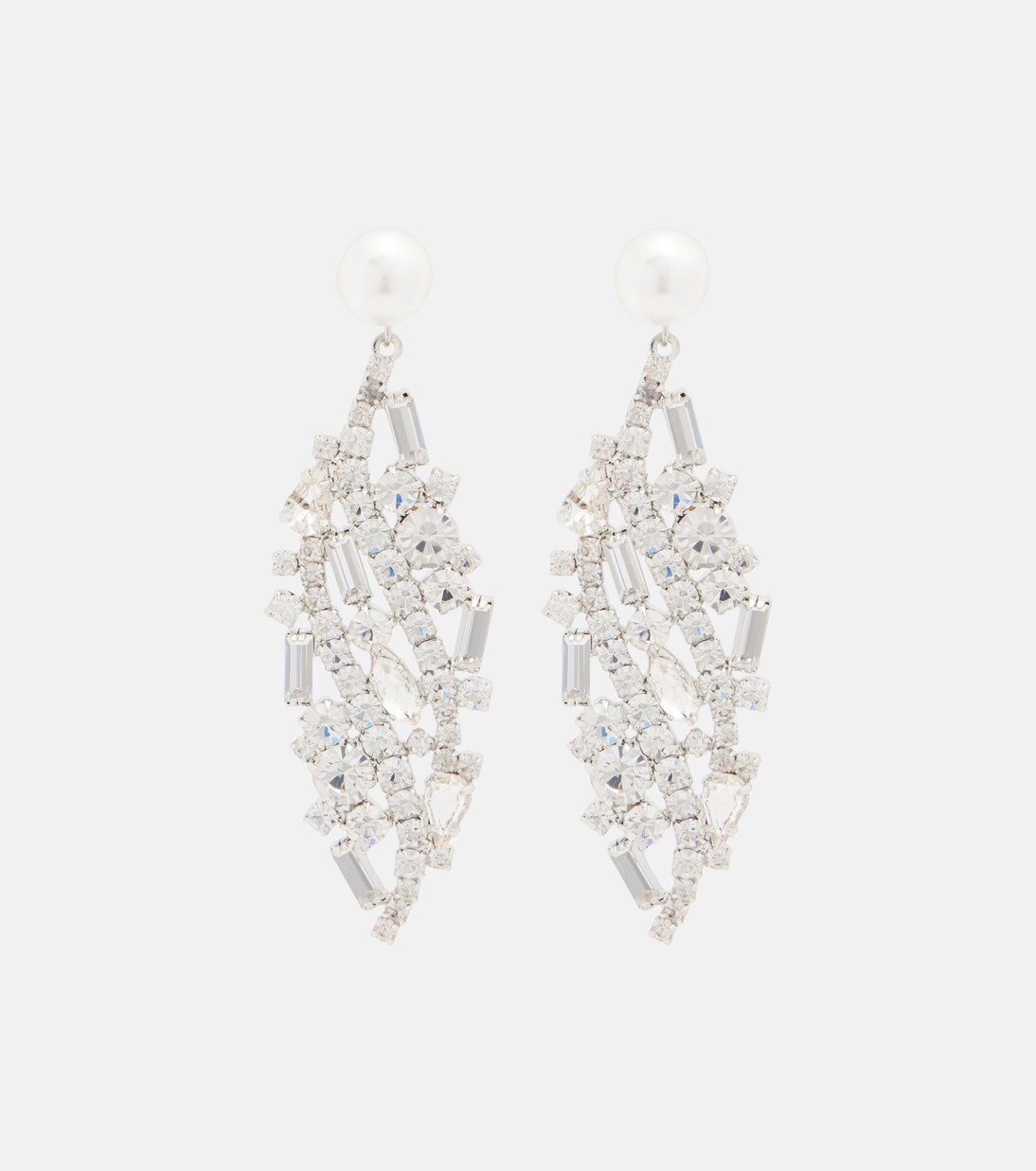Crystal-embellished faux-pearl drop earrings | Magda Butrym