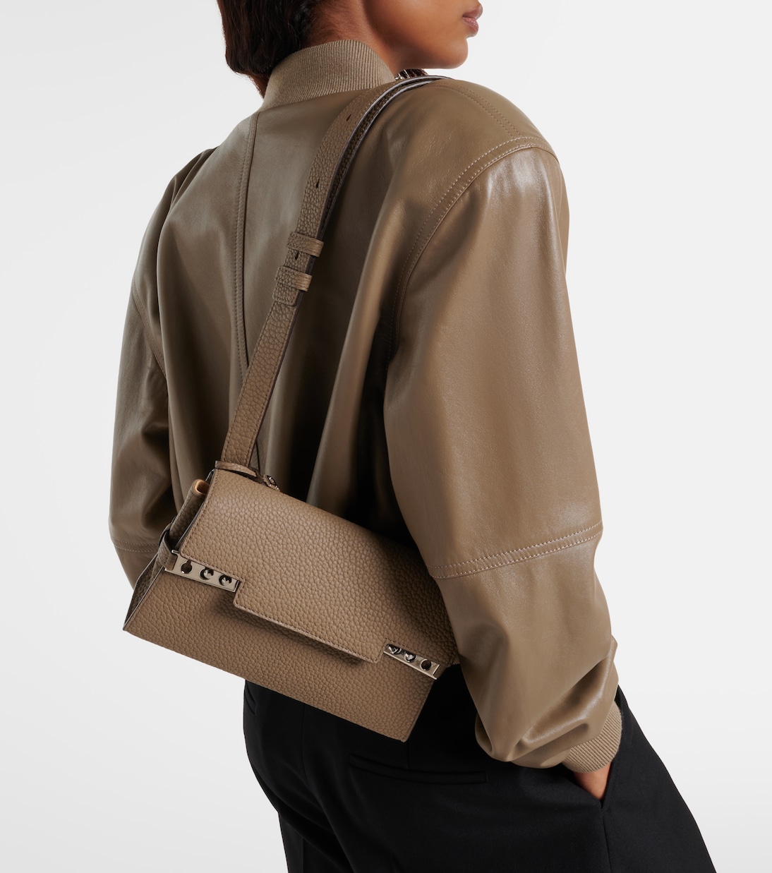 Schultertasche Tempête City Small aus Leder | Delvaux