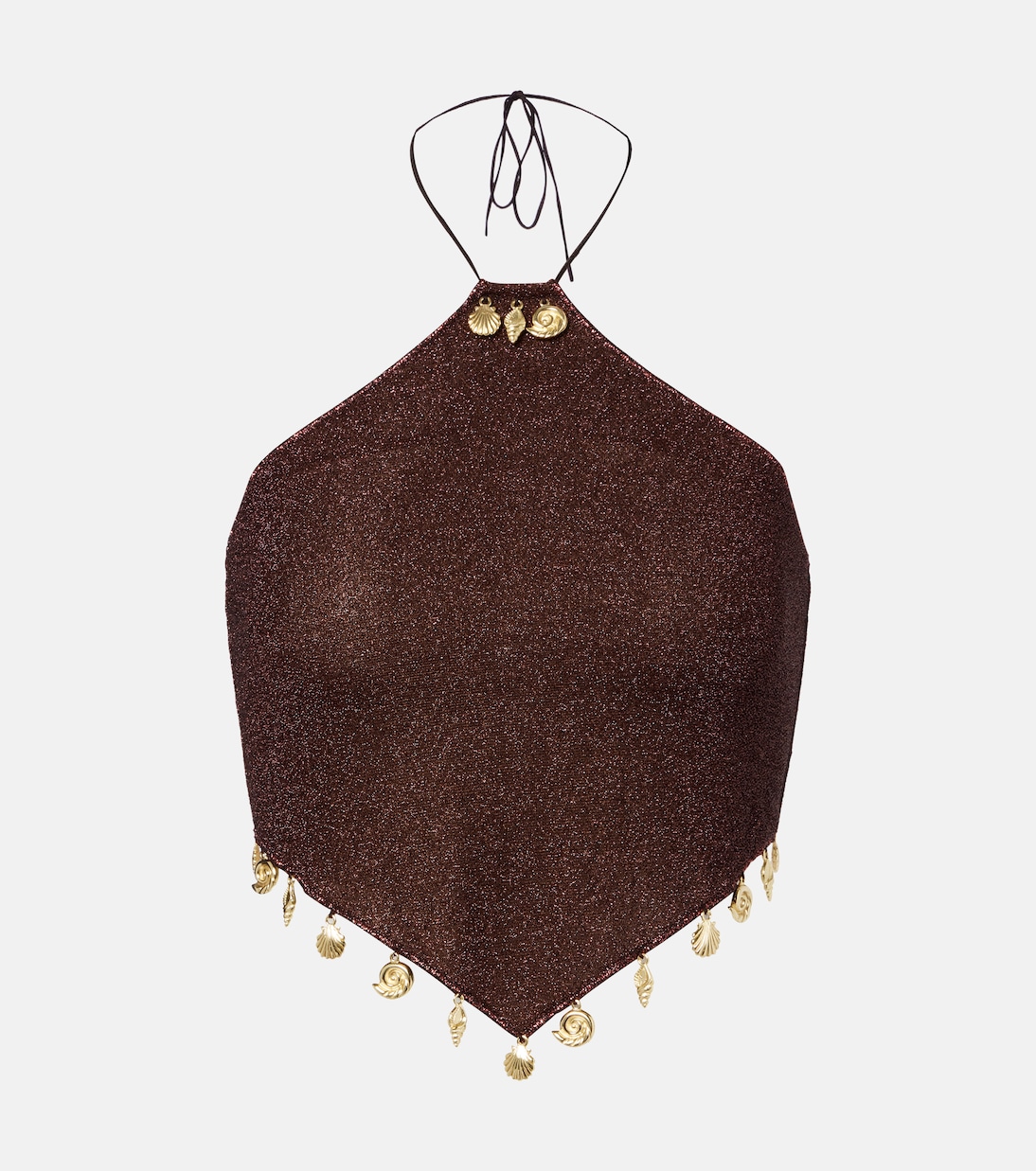 Lumière beaded halterneck top | Oséree