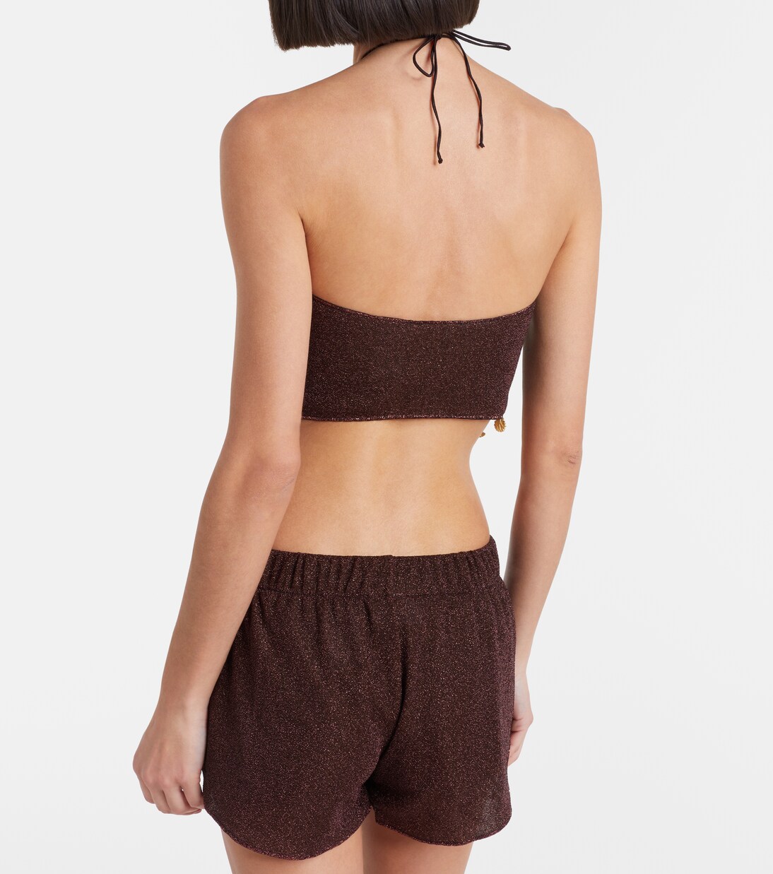 Lumière beaded halterneck top | Oséree