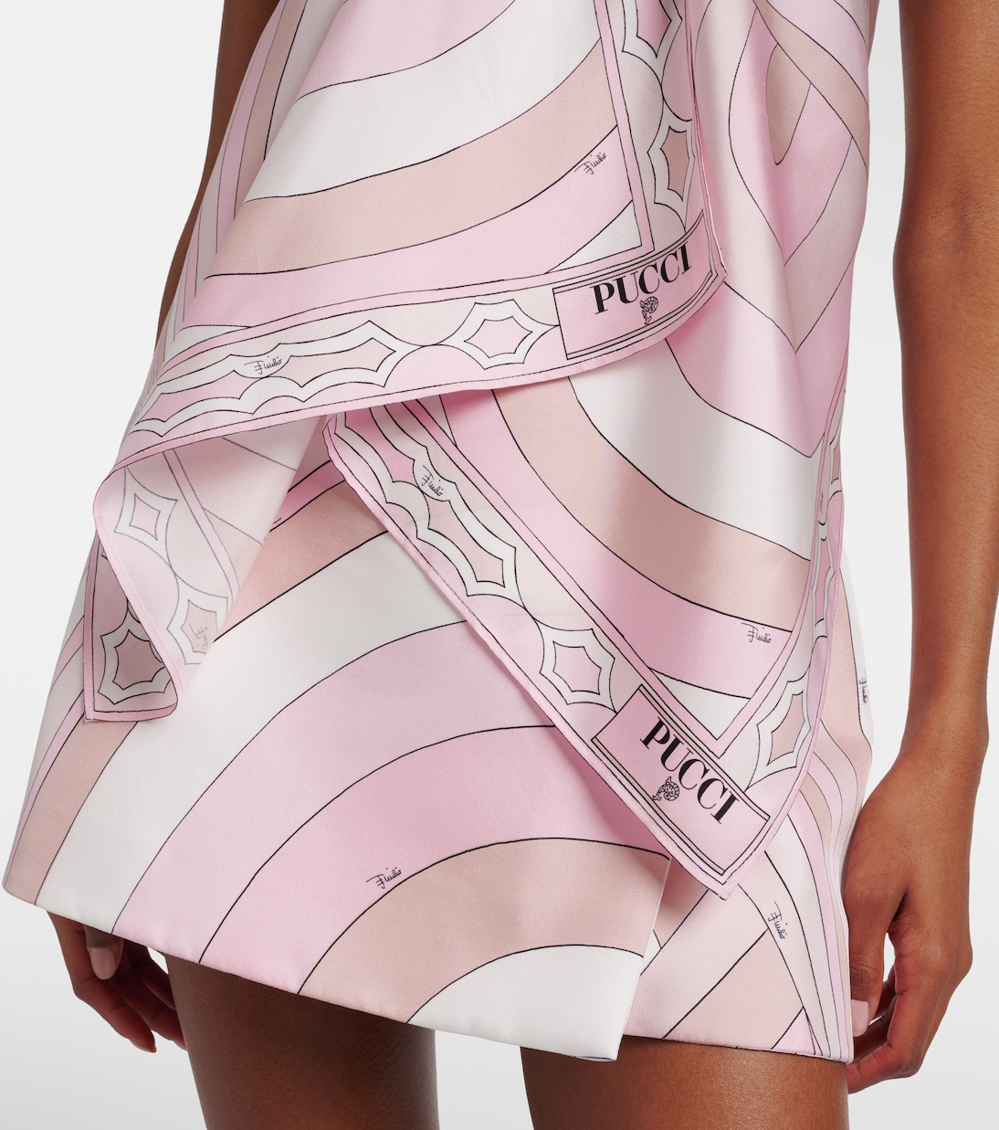 Iride halterneck silk twill top | Pucci