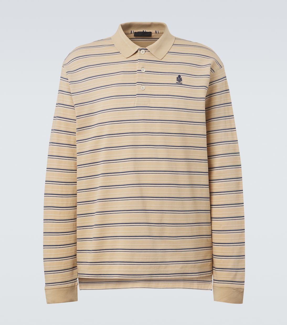 Striped cotton piqué polo shirt | Prada