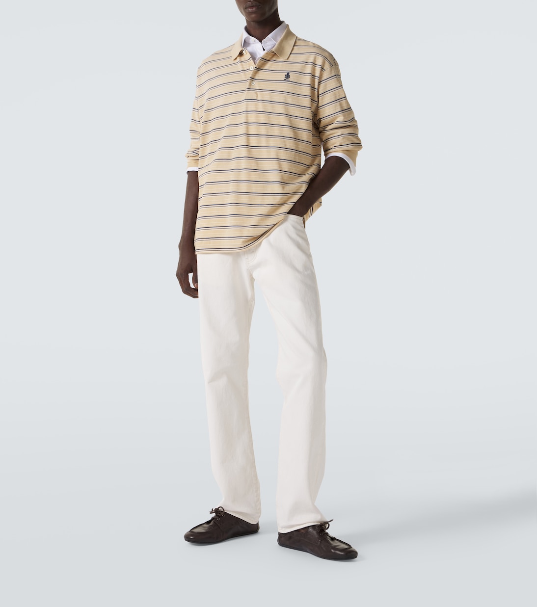 Striped cotton piqué polo shirt | Prada